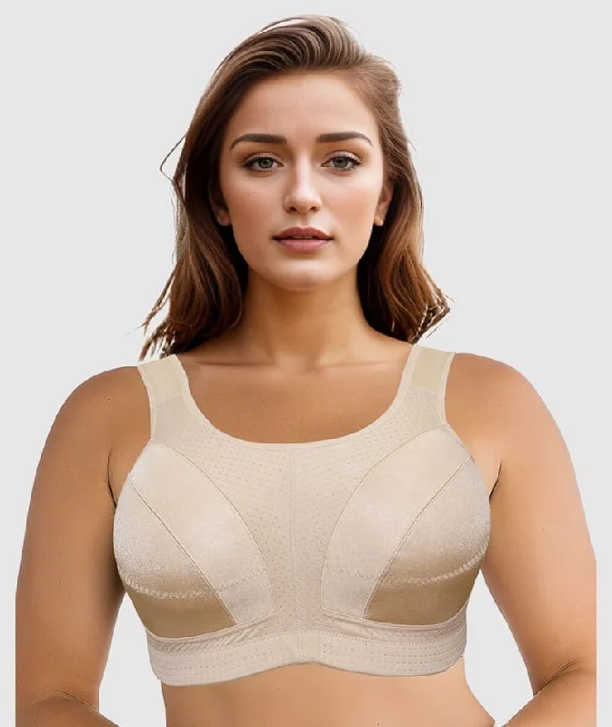supportive underwire bras for large bustsParfait Active Wire-free Sports Bra - Bare