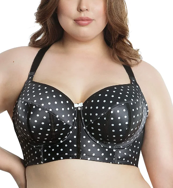 Bra with a satin finish for a luxurious look Parfait Charlotte Padded Underwire Longline Bra (6977) - Black Dot Bra with a satin finish for a luxurious look Parfait Charlotte Padded Underwire Longline Bra (6977) - Black Dot