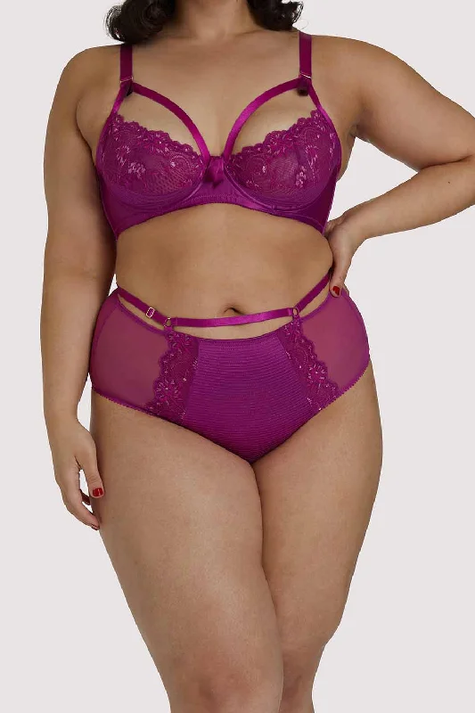 Push - up bras to add cleavage and lift​ Madame X Magenta Curve High Waist Brief
