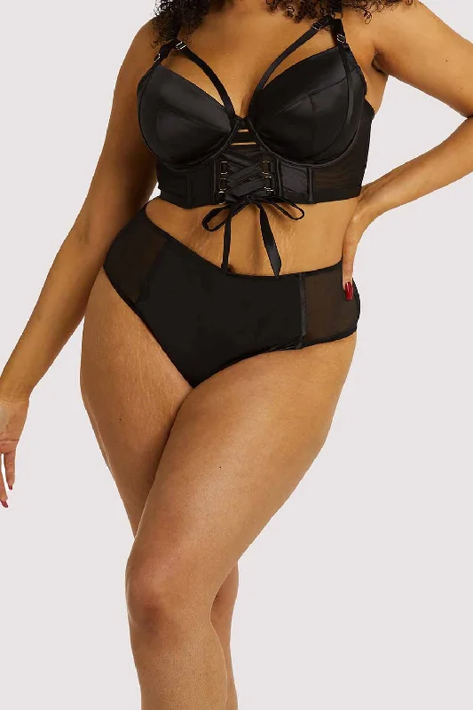 Minimizer bras to reduce the appearance of breast size Aysha Black High Waisted Brief Minimizer bras to reduce the appearance of breast size Aysha Black High Waisted Brief