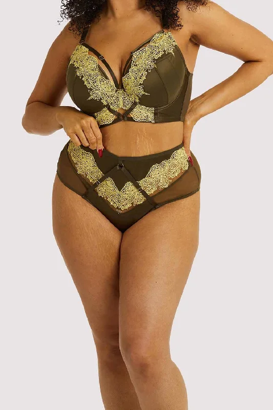 Bra with a bandeau style for a strapless and sleek look Jari Moss High Waisted Brief Bra with a bandeau style for a strapless and sleek look Jari Moss High Waisted Brief