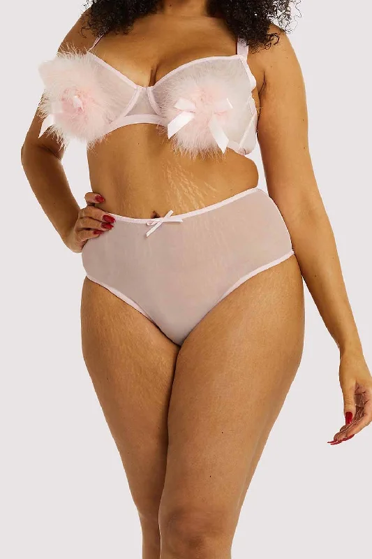 Bra with a plus - size front - closure for easy access Marina Pink High Waisted Brief Bra with a plus - size front - closure for easy access Marina Pink High Waisted Brief
