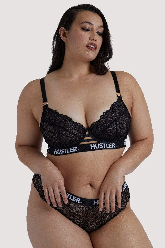 Nylon bras offering durability and stretch​ Branded Black Curve Lace Bra