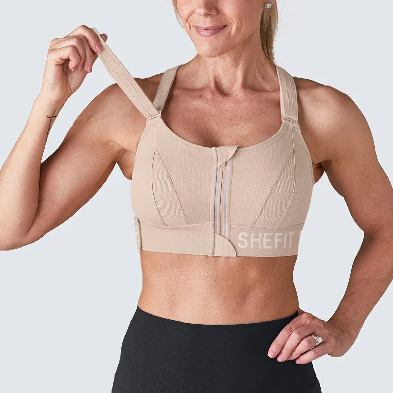 Bra with a half - cup design for a sexy and minimalist look​ SheFit Ultimate Sandstorm Sports Bra 110002