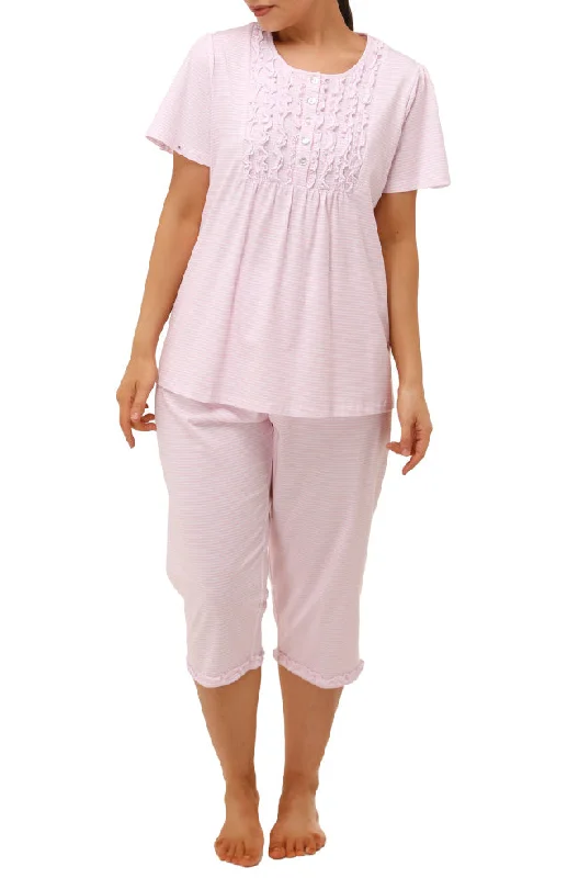 moisture wicking sleep bras for hot sleepersWild Flowers Cotton PJ Set (Pink) Available in sizes 14-24