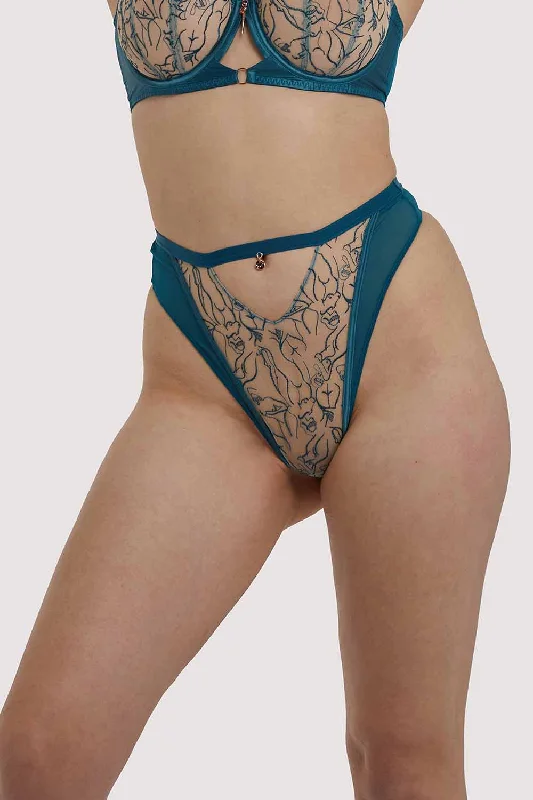 sexy backless push up brasSex Education High Waisted Thong Teal