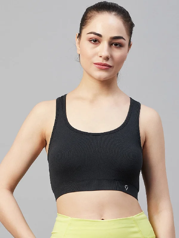 Bra with a push - up memory foam cup for enhanced cleavage​ Women’s Sports Bra For Yoga wear/Gym wear - Elephnat Grey