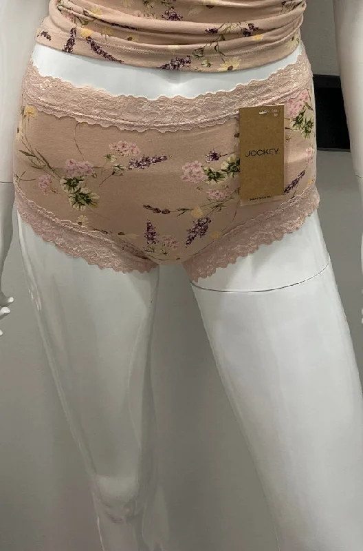 seamless sports bras for minimal chafingJockey Cotton Full Brief (Dusty Pink Floral)