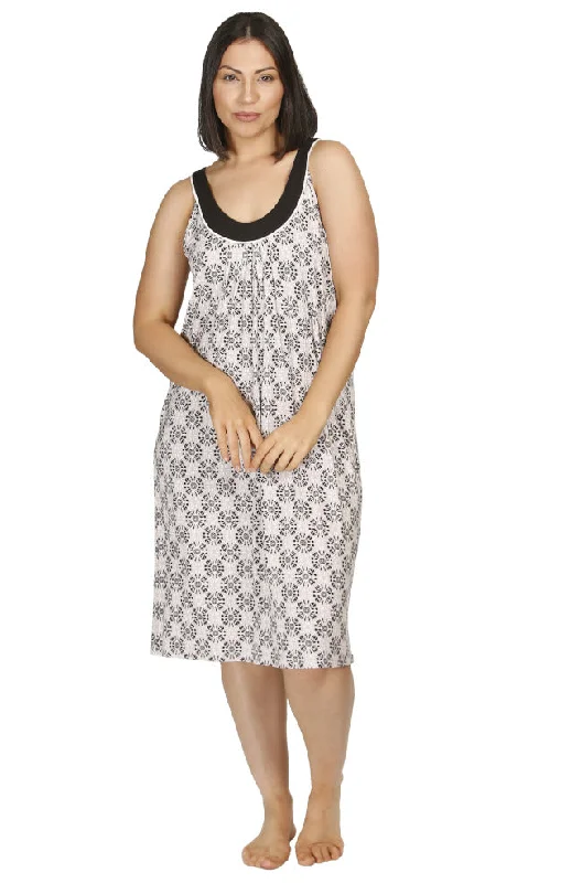 supportive sports bras for runningBatik Sleeveless Nightie (Black)