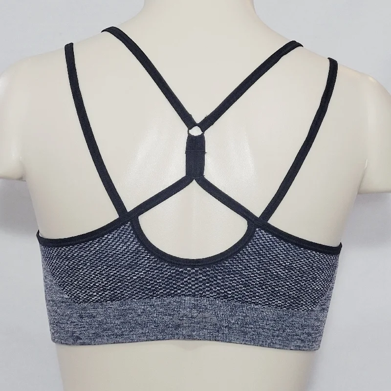 plus size high impact women sport braChampion C9 N9620 Strappy Back Wire Free Sports Bra XS X-SMALL Gray & Black NWT