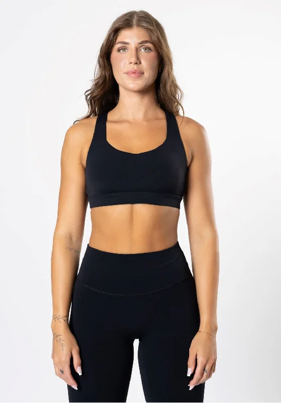 post - surgery women sport bra for support and comfortRecStretch Perform Bra Black