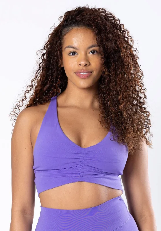 matching women sport bra and leggings setsReluna Ruched Bra Violet