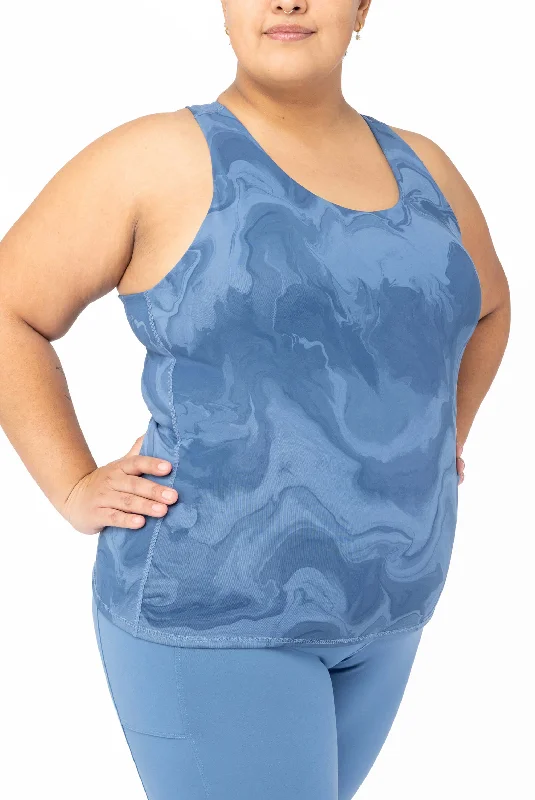 nursing women sport bra for breastfeeding easeShelf Bra Tank Top - Moonlight Marble