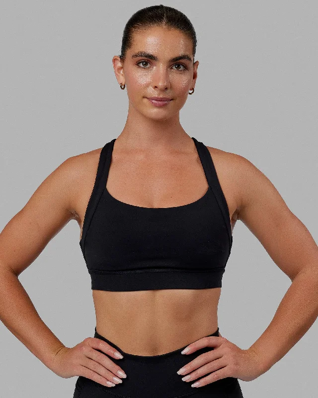 moisture wicking convertible brasAdvance Sports Bra - Black