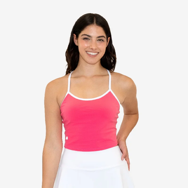 padded bras for added volumeSculpt Ava Crop Top - Dragonfruit / White