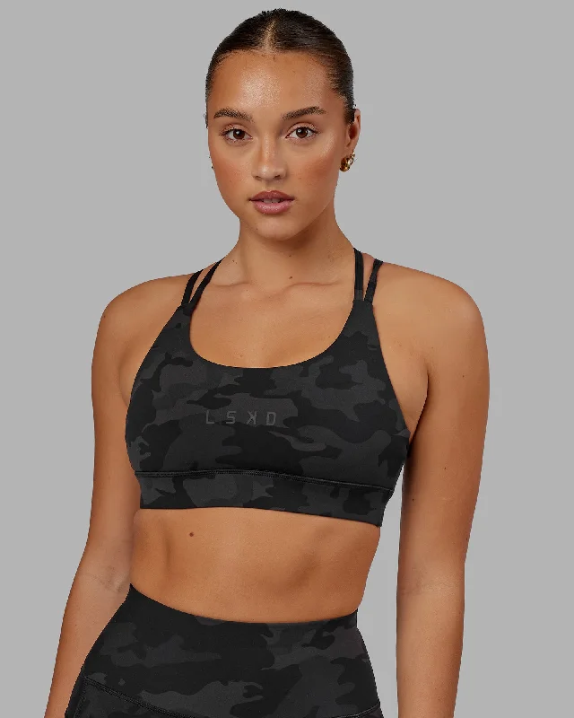 convertible sports bras for versatile useBridge Sports Bra - Black Camo