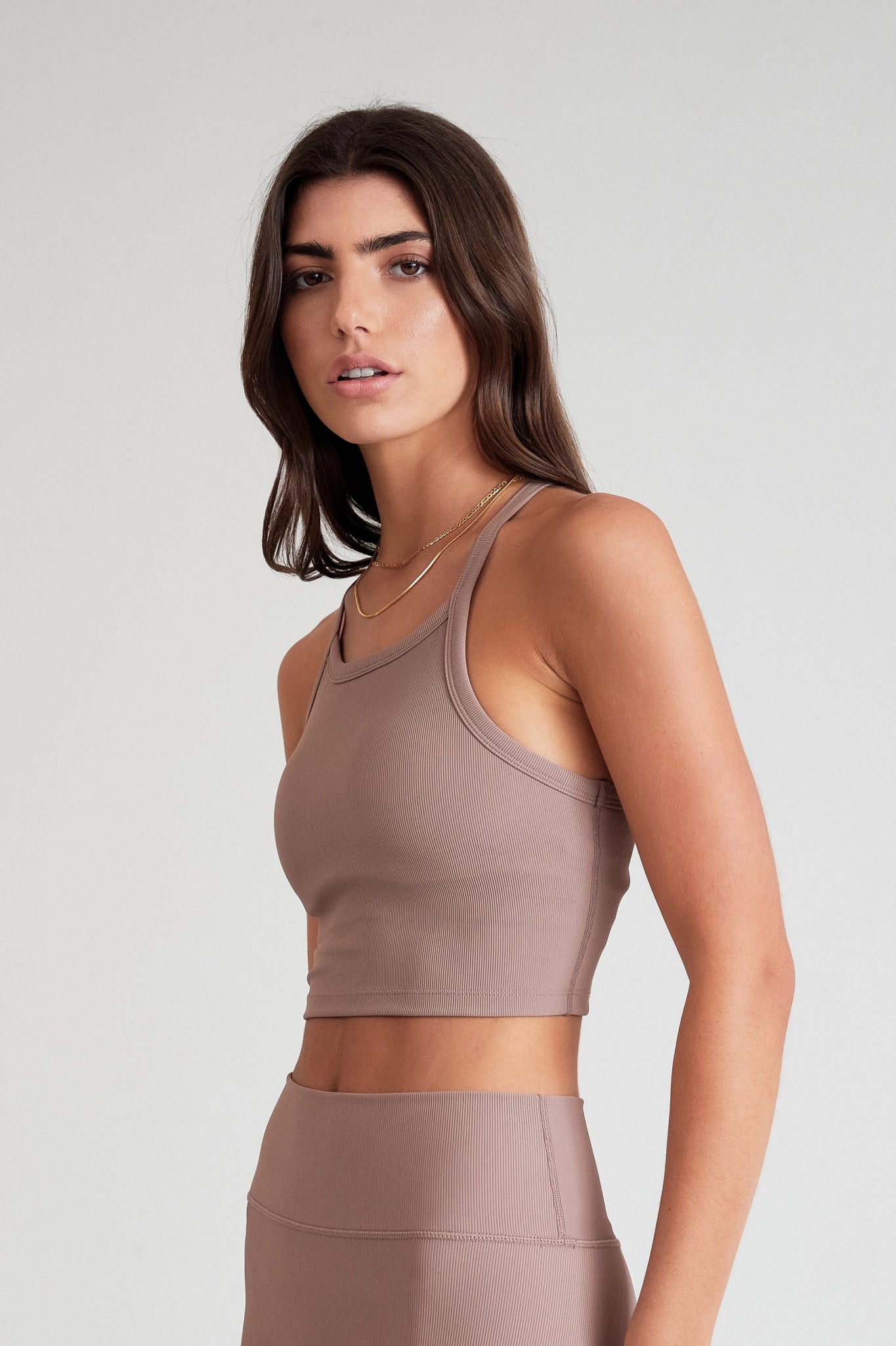 seamless backless bras for summer dressesEcoRib Strap Racer Crop