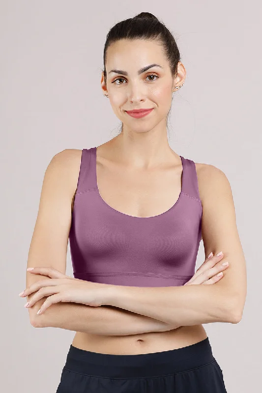 bralette sports bras for light exerciseElements Cotton Lined Low Impact Sports Bra - Argyla Purple