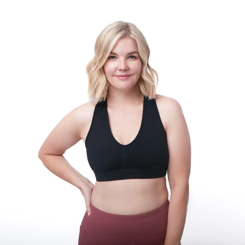 seamless t - shirt bras for everyday wearFiona Sports Bra - Black - FINAL SALE