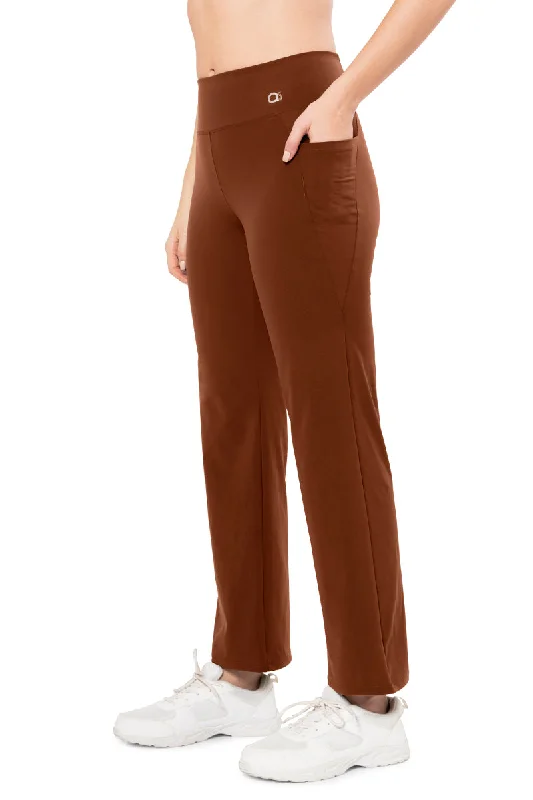plunge bras for low cut topsFlaunt Flared High Rise Travel Pants - Potting Soil