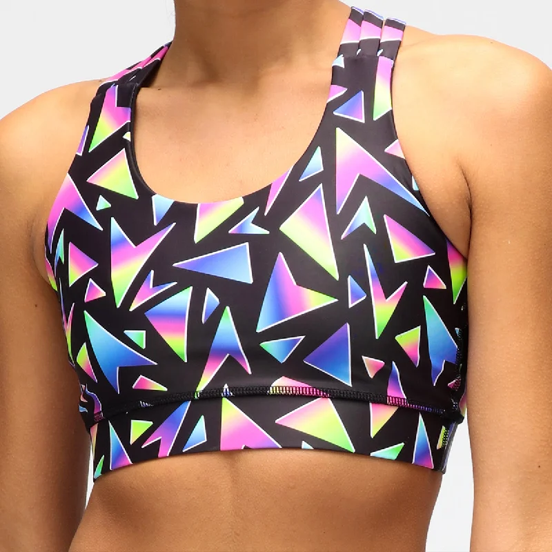 moisture wicking sports bras for sweaty workoutsGlam Rock Cross Back Bra