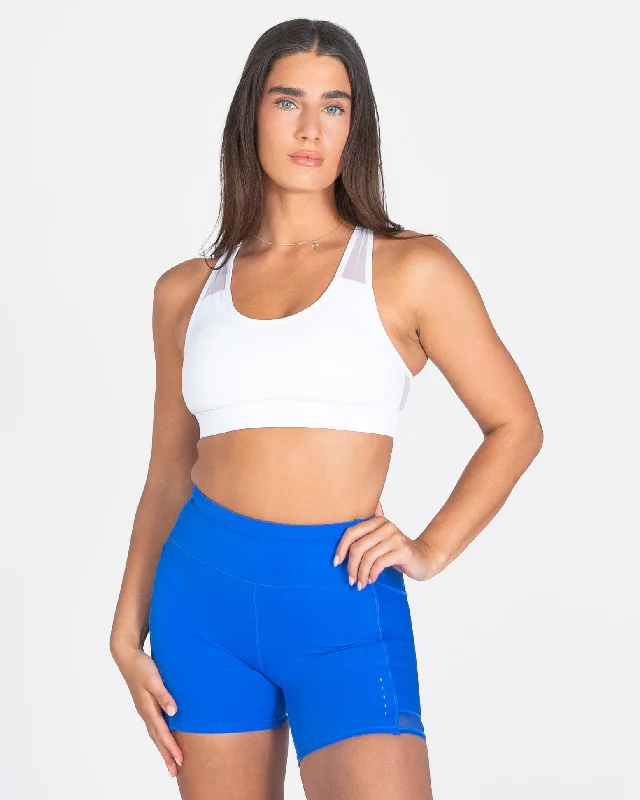 plus size nursing bras for breastfeeding momsLux Sarah Mesh Sports Bra - White