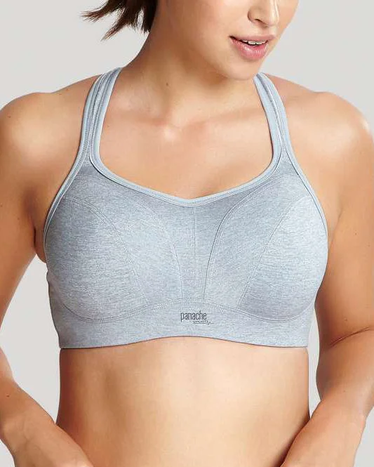 seamless wireless bras for everyday comfortPanache Wired Sports Bra - 5021 - Grey