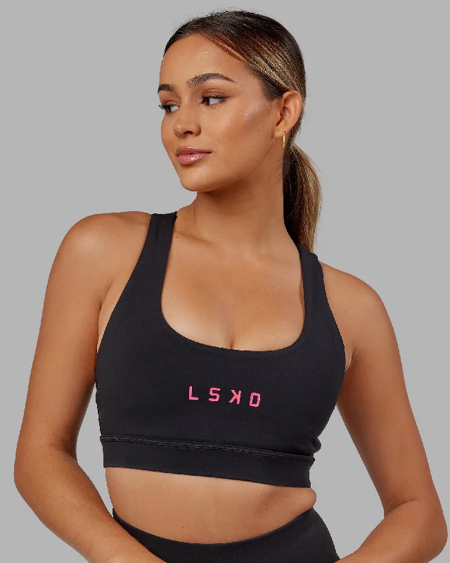 sports bras for high impact workoutsRep Sports Bra Small Logo - Black-Boysenberry