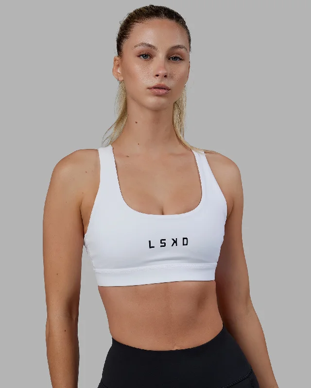 t - shirt bras for a smooth look under clothesRep Sports Bra - White-Black