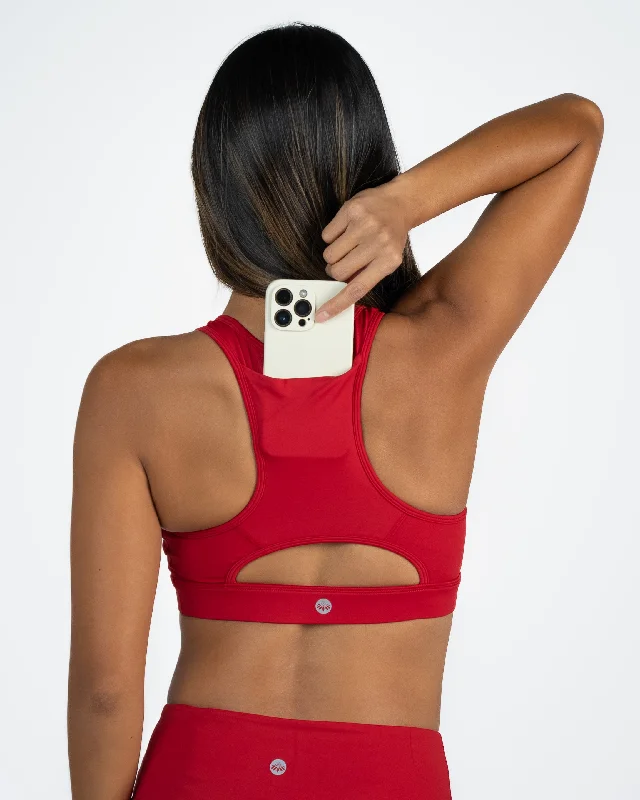 strapless bras for backless dressesSarah Sports Bra - Cherry