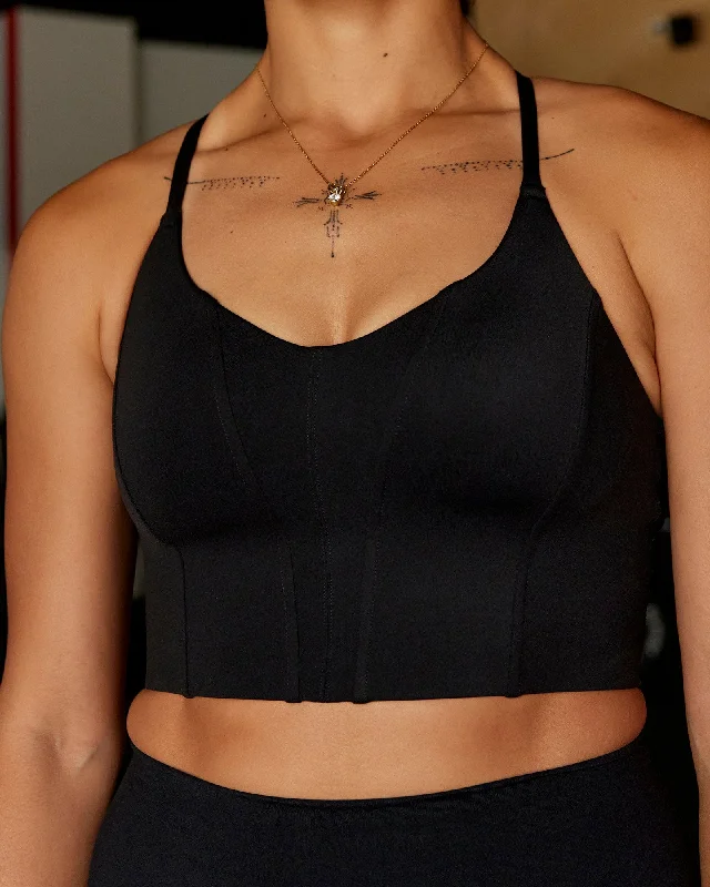 balconette lace bras for a feminine touchStreamline Bra - Black